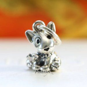 Pandora Bull Terrier Puppy Dog Dangle Charm 798010EN16